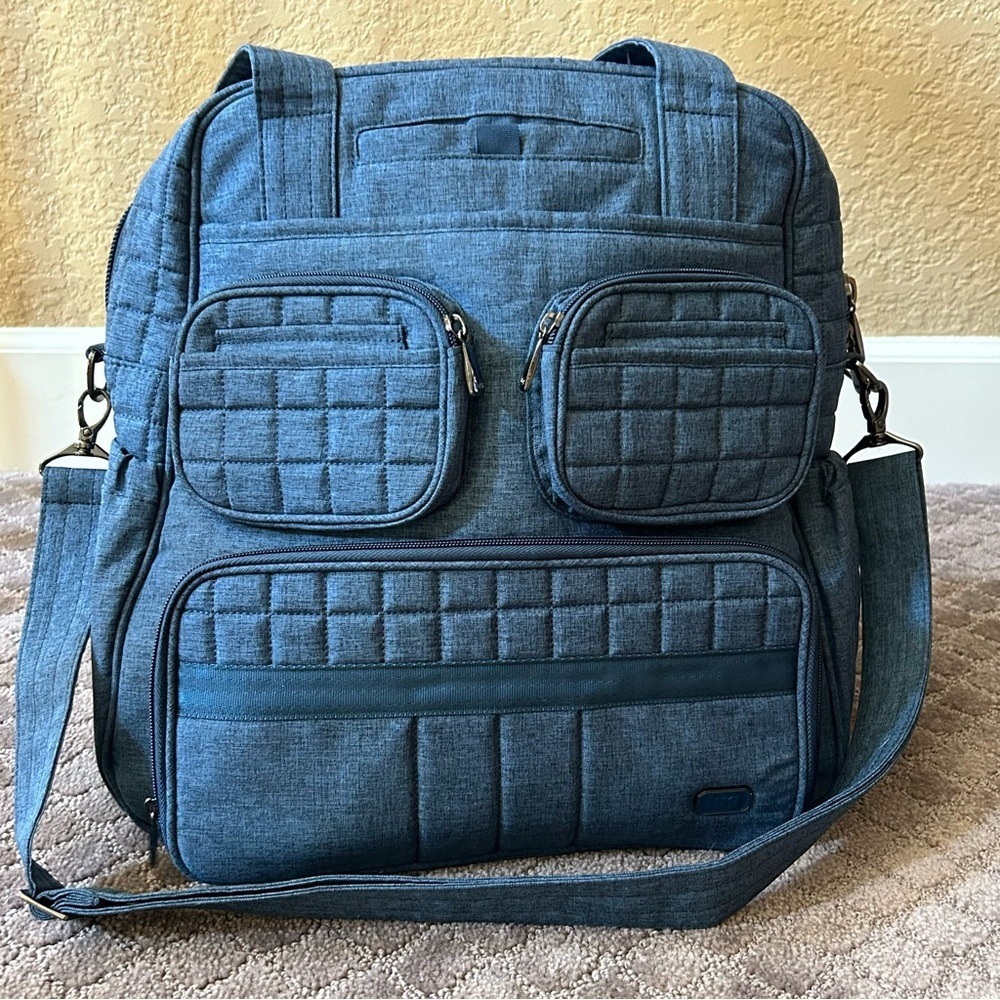 Lug Quilted Denim Blue‎ Tote